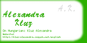 alexandra kluz business card